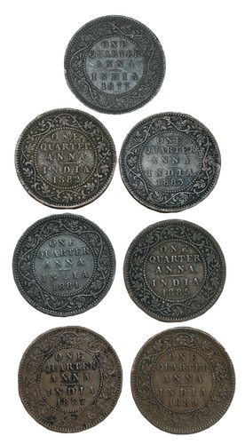India britannica 4 anna - britannica, 7x
