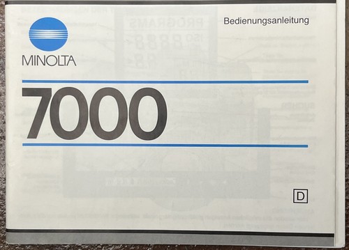 Minolta 7000 istruzioni del - istruzioni,
