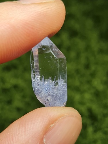 Dumortierite quartz point - quartz,