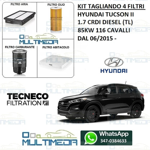 Kit tagliando filtri hyundai - filtri,